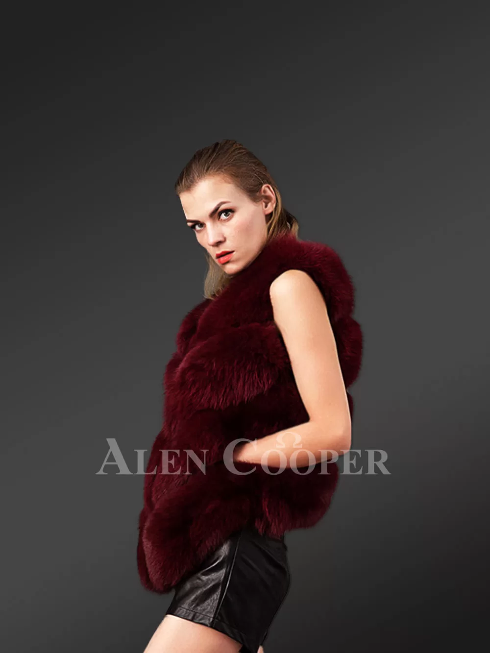 fashionable real fox fur winter vests for stylish divas