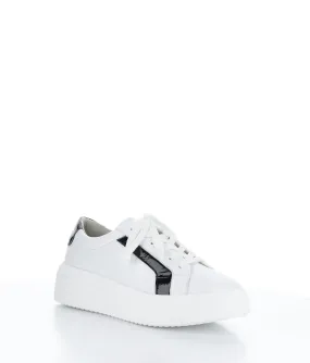 FLAVIA Black White Lace-up Shoes