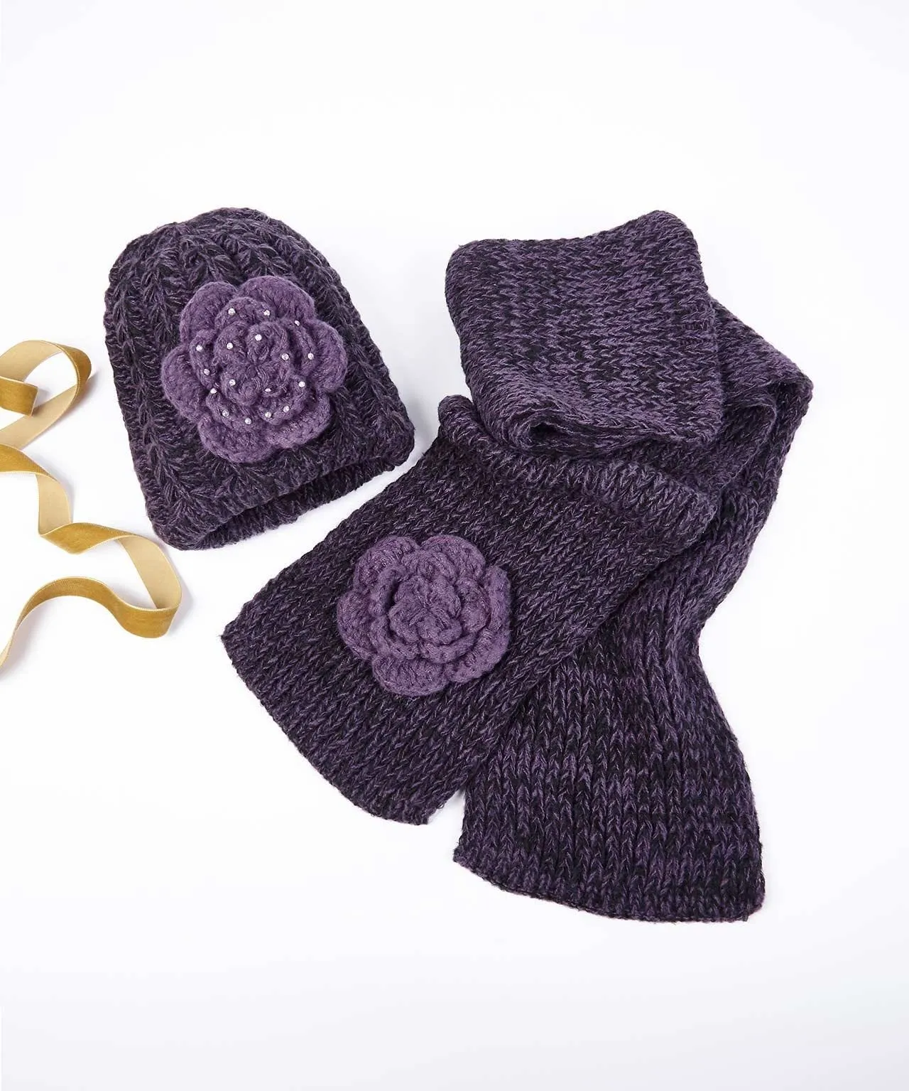 Flower Hat & Scarf Set