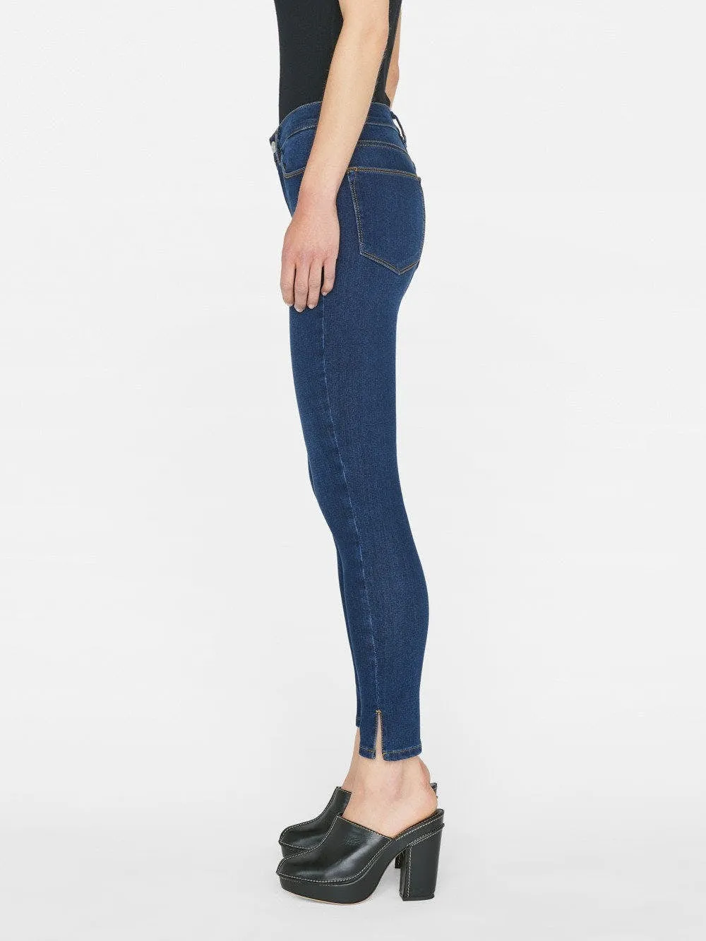 Frame Le High Skinny Side Slit Majesty Jeans