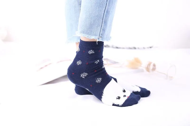 Funny Cartoon Pug Dog Patterned Cotton Short Ankle Socks for Women