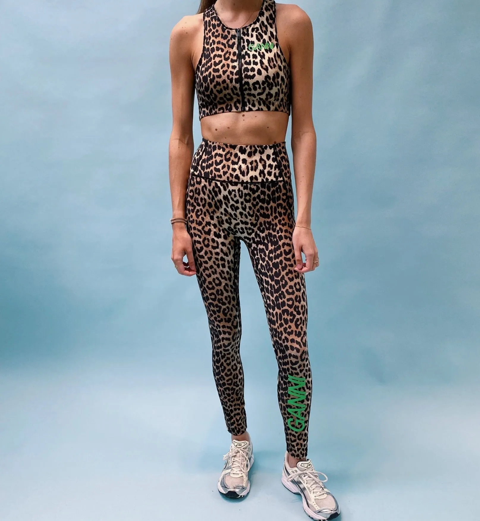 GANNI Leopard Active Ultra High Waist Tights