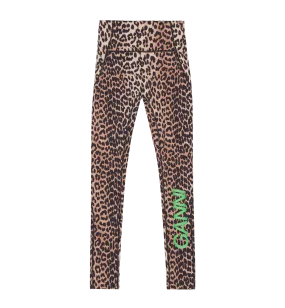 GANNI Leopard Active Ultra High Waist Tights