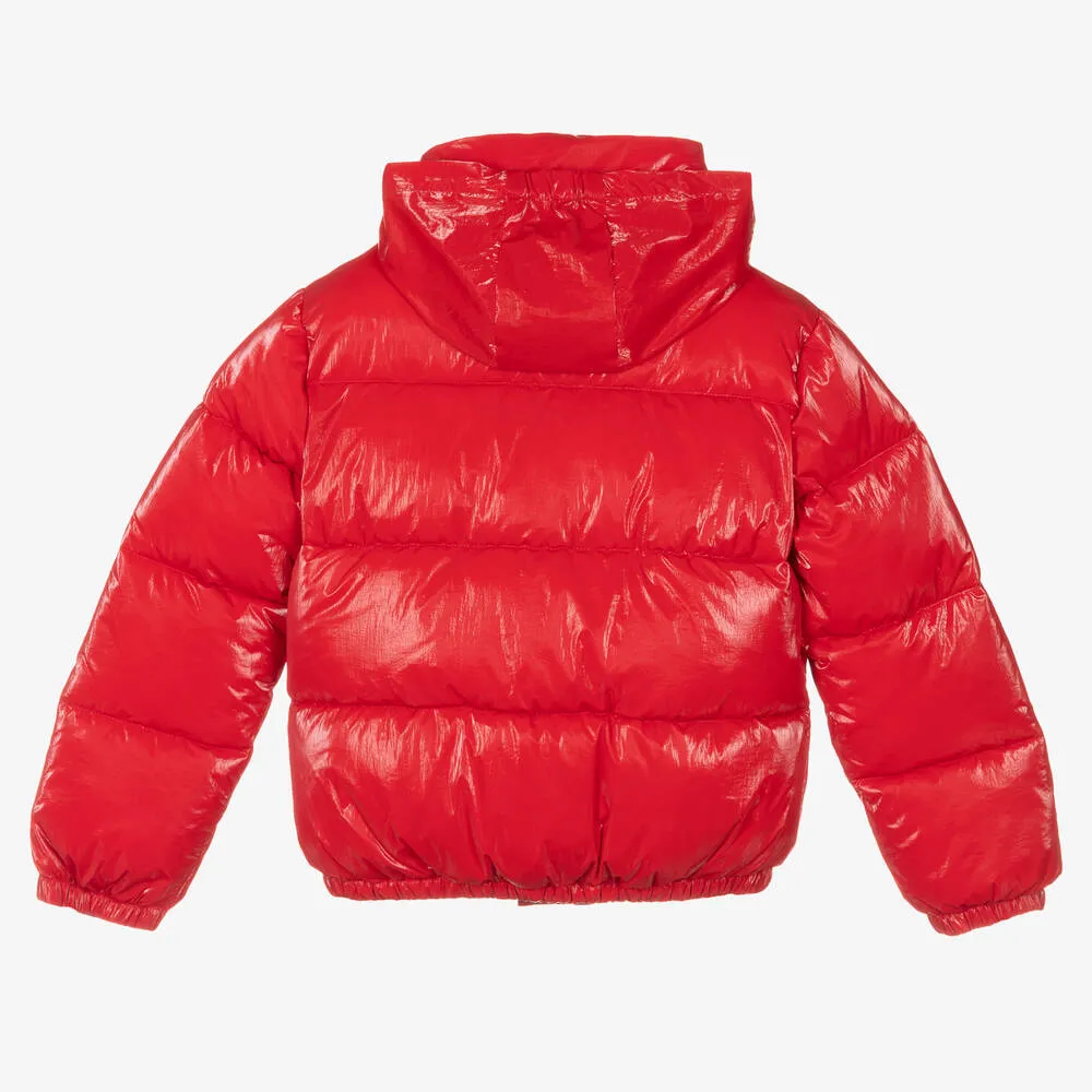 Girls Red Puffer Jacket