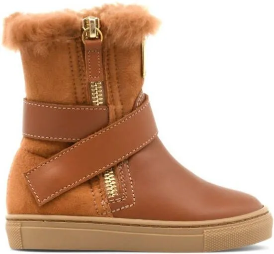 Giuseppe Zanotti Alec leather snow boots Brown