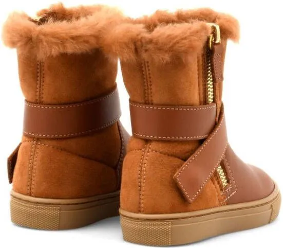 Giuseppe Zanotti Alec leather snow boots Brown