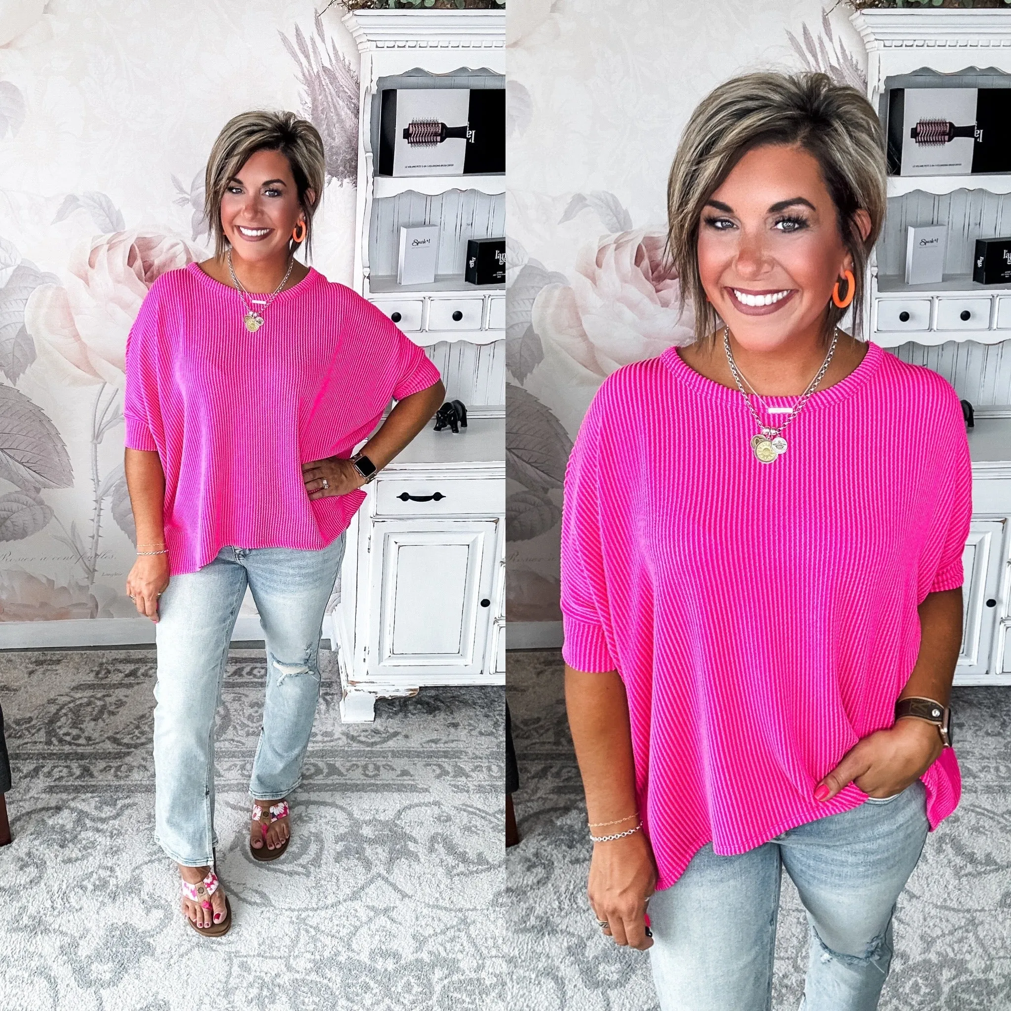 Got It Where I Want It Tunic Top - Hot Pink