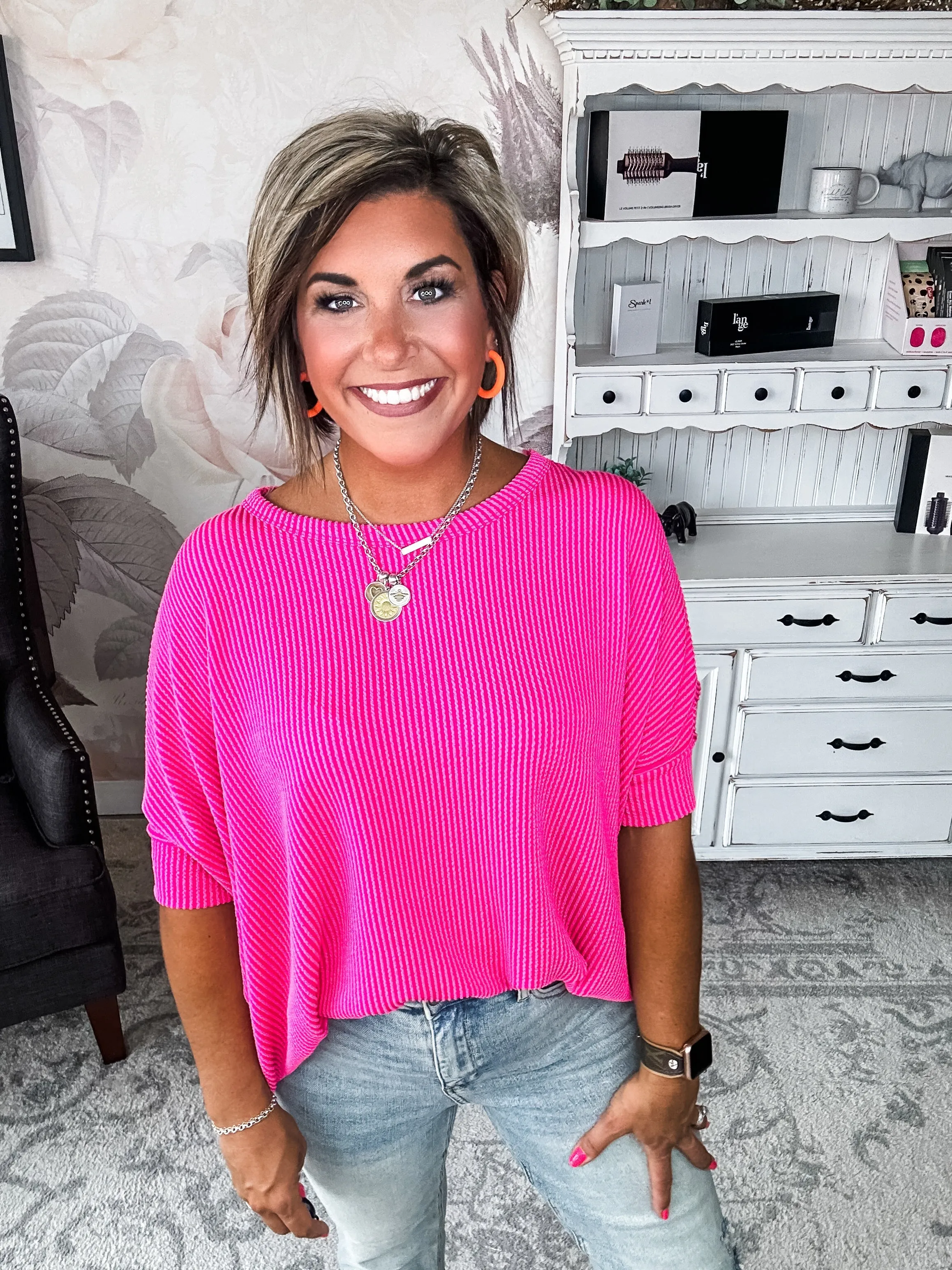 Got It Where I Want It Tunic Top - Hot Pink