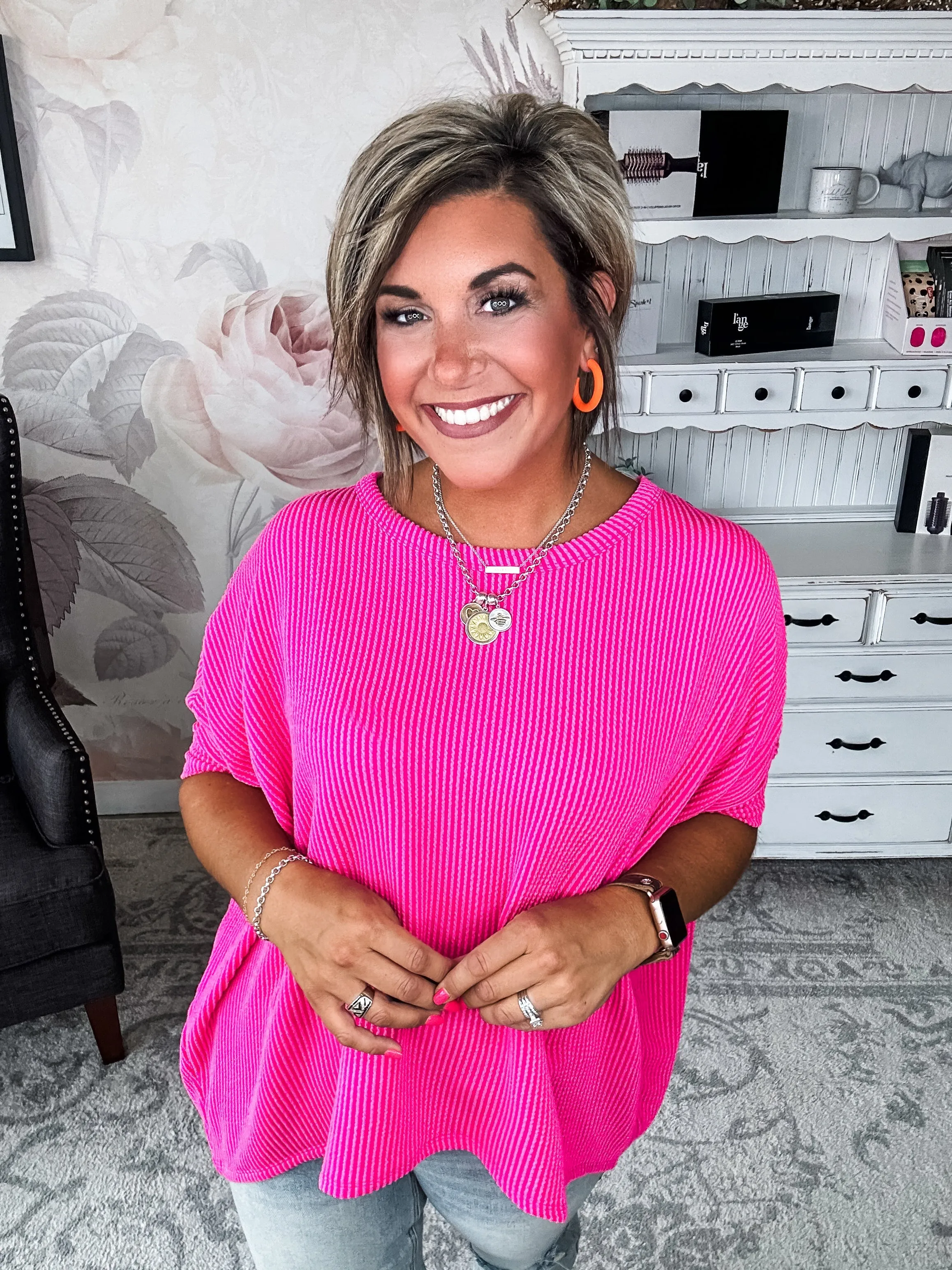 Got It Where I Want It Tunic Top - Hot Pink