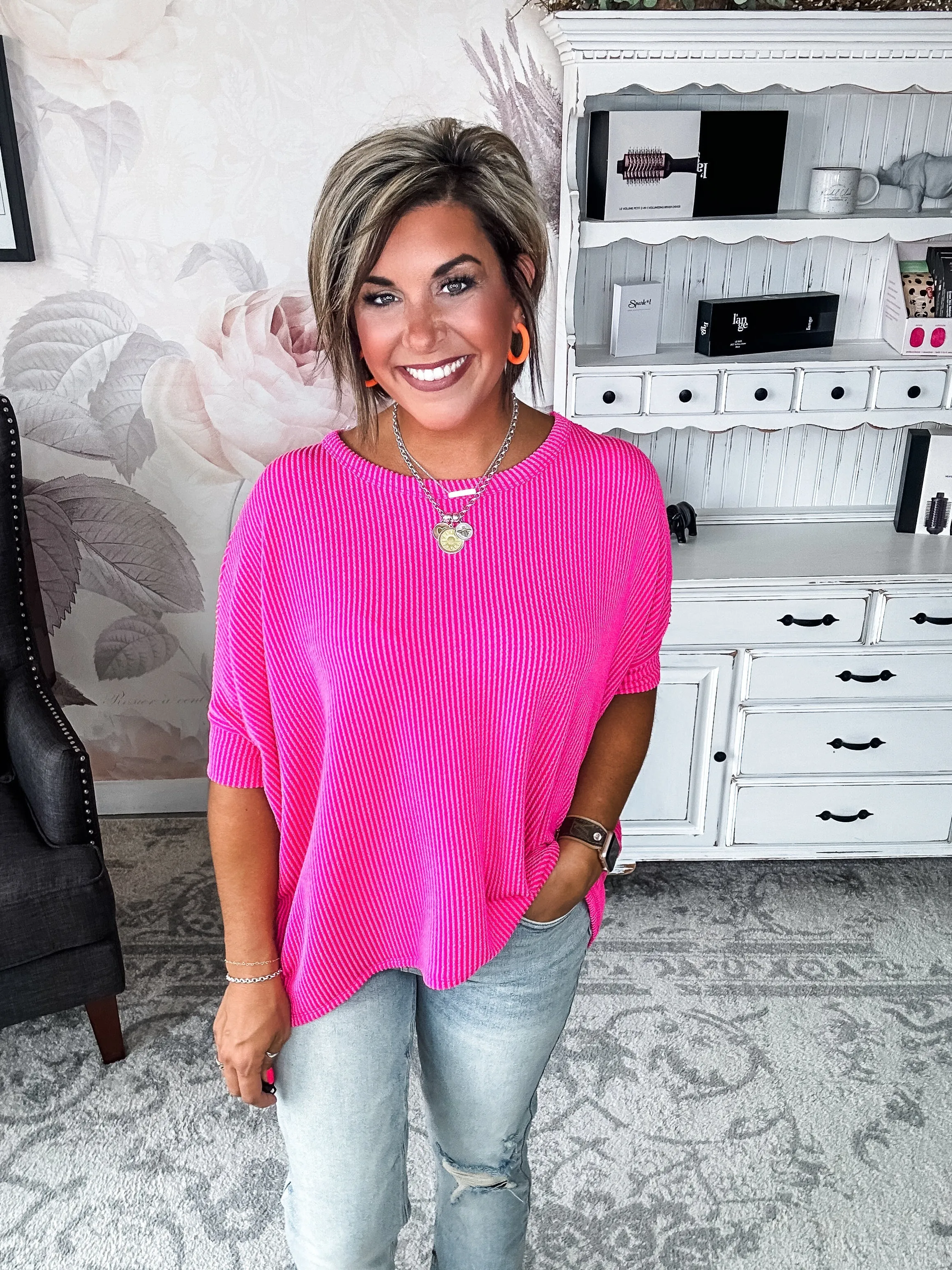 Got It Where I Want It Tunic Top - Hot Pink