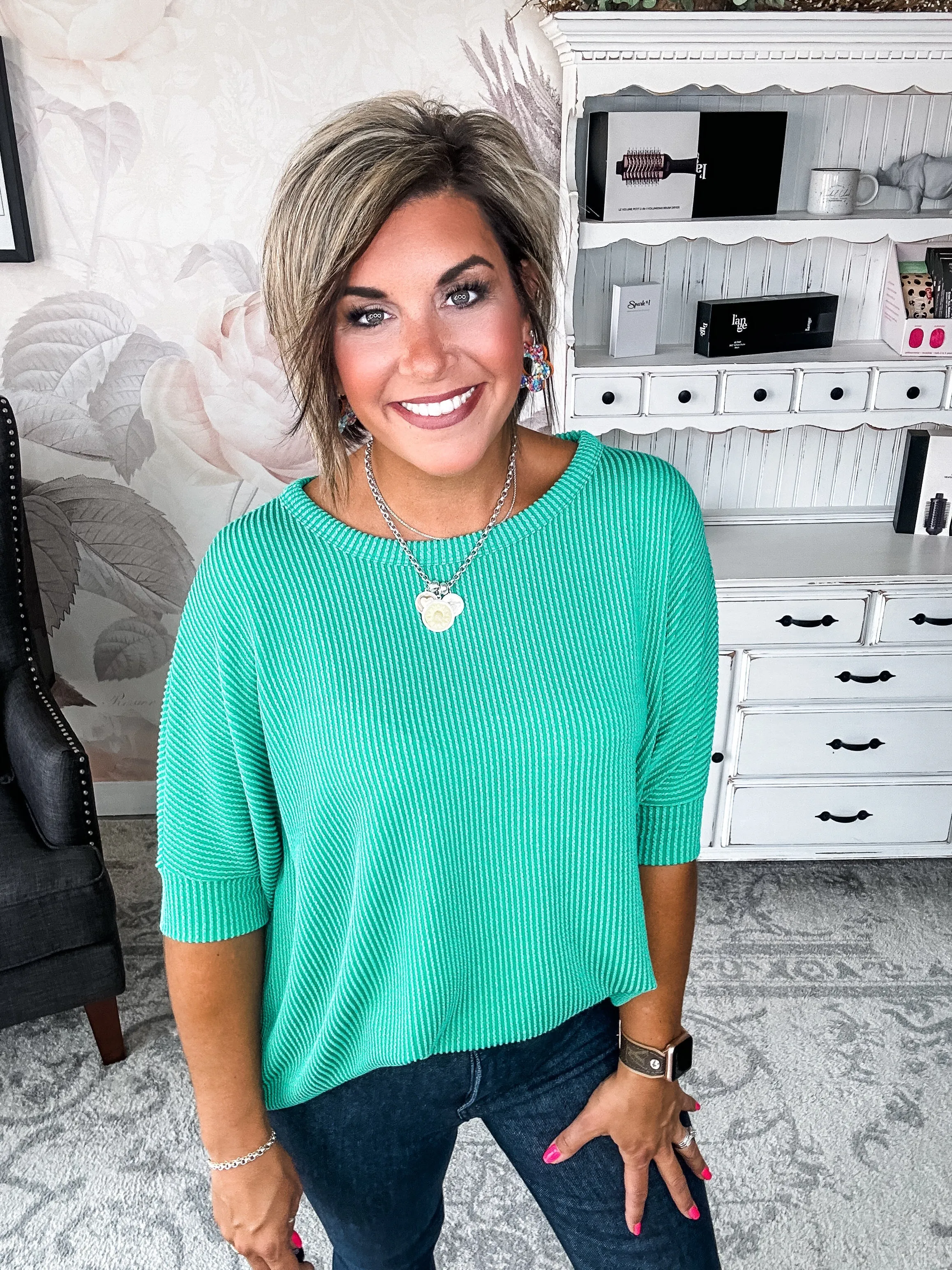 Got It Where I Want It Tunic Top - Kelly Green