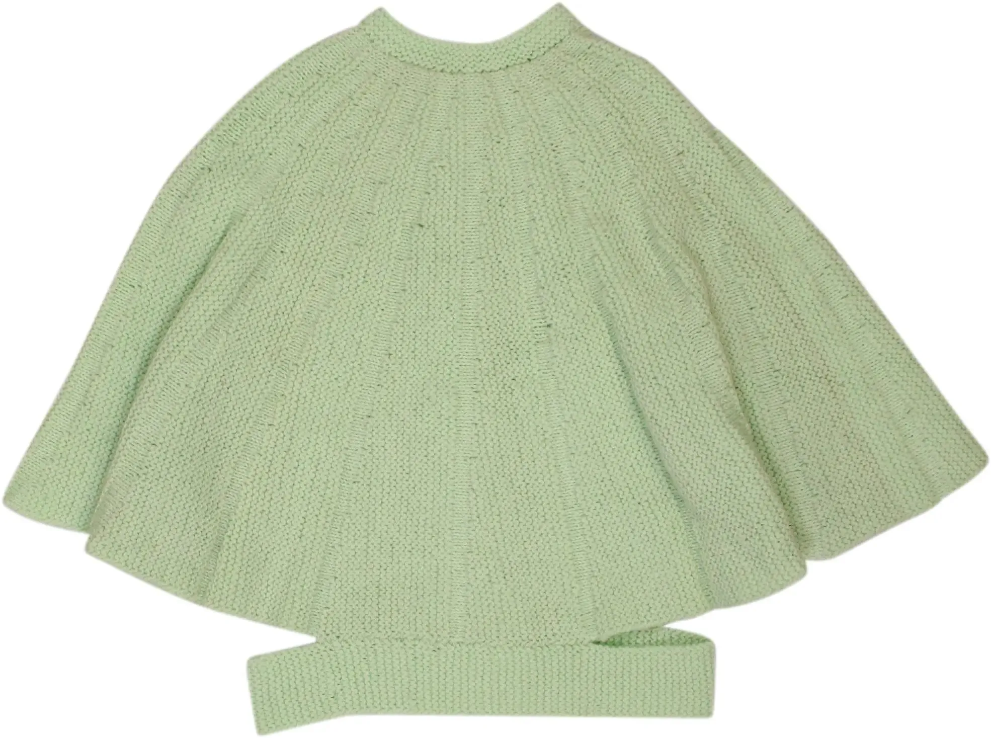 Green Knitted Poncho | ThriftTale