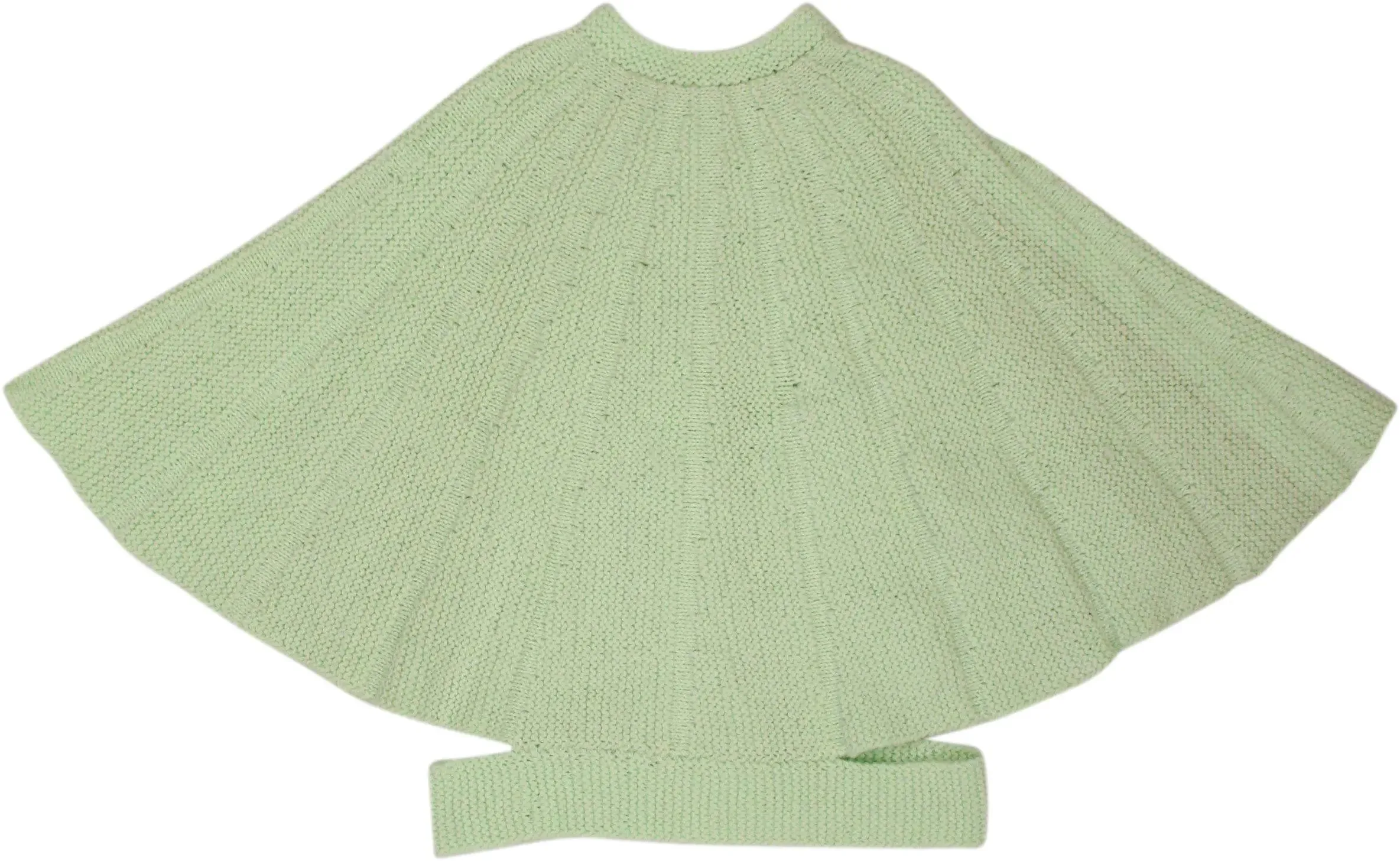 Green Knitted Poncho | ThriftTale