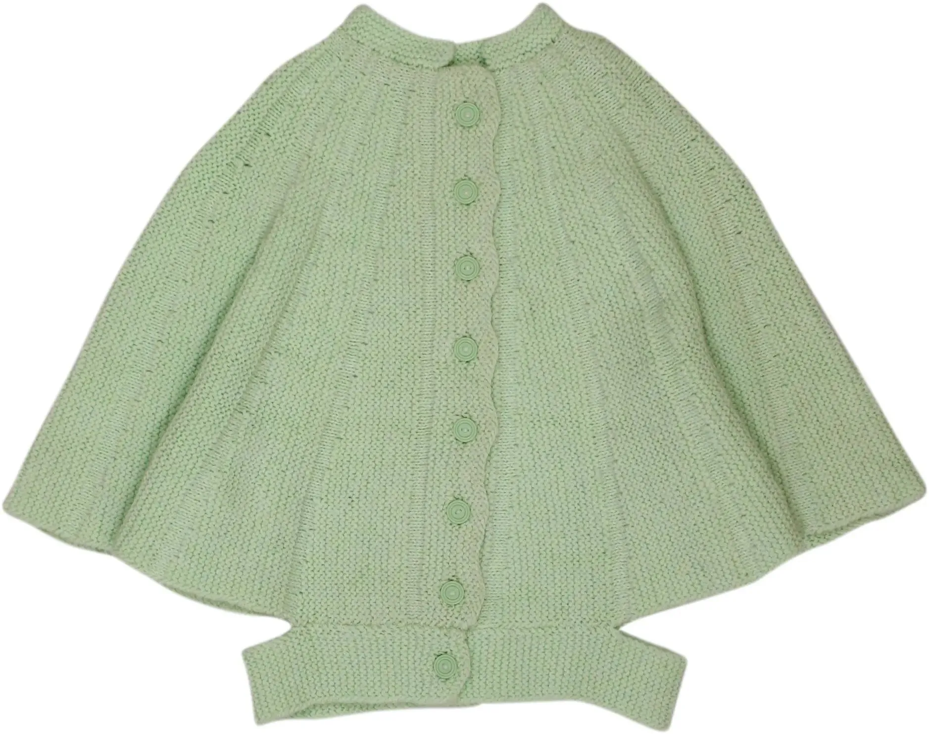 Green Knitted Poncho | ThriftTale