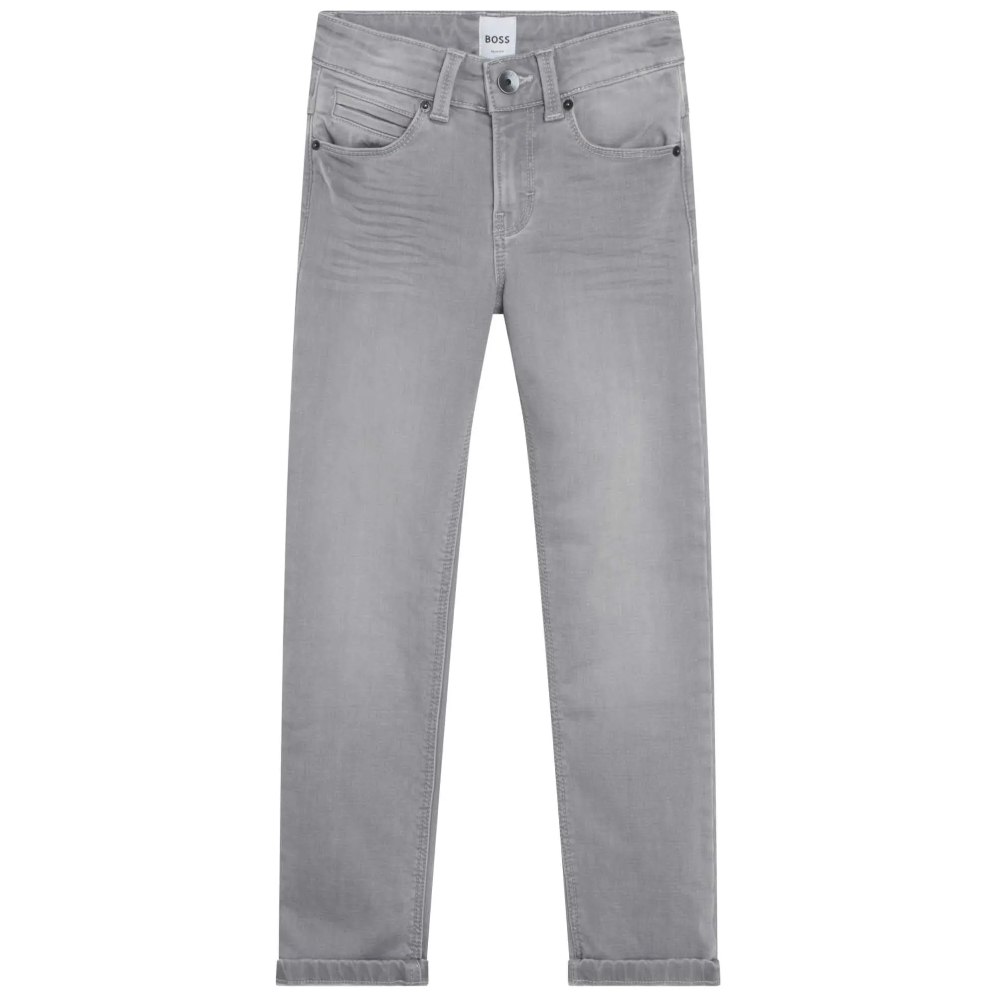 GREY DENIM BOY TROUSERS