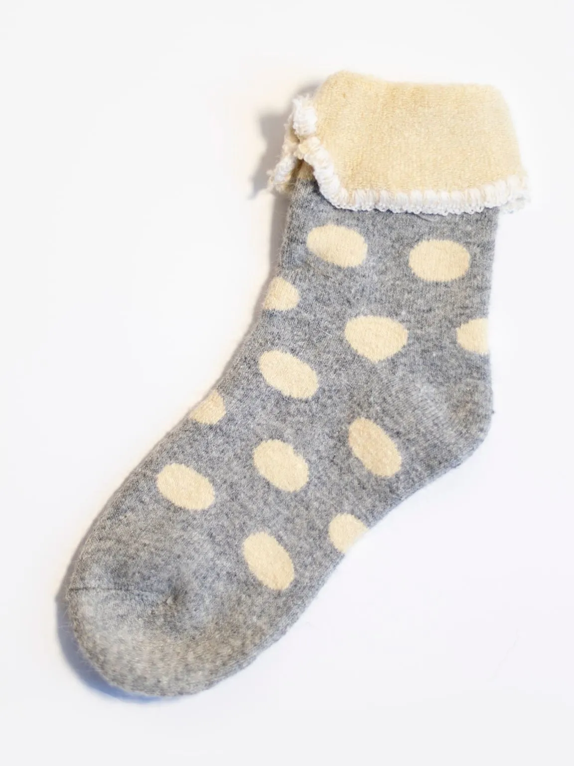 Grey Spotted Luxury Cosy Socks