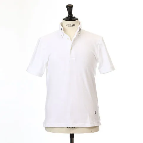 GUY ROVER  |Pullovers Button-down Plain Cotton Short Sleeves Logo Polos