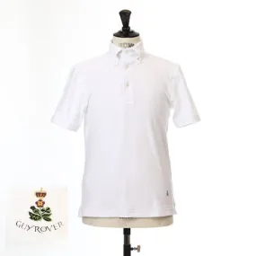 GUY ROVER  |Pullovers Button-down Plain Cotton Short Sleeves Logo Polos