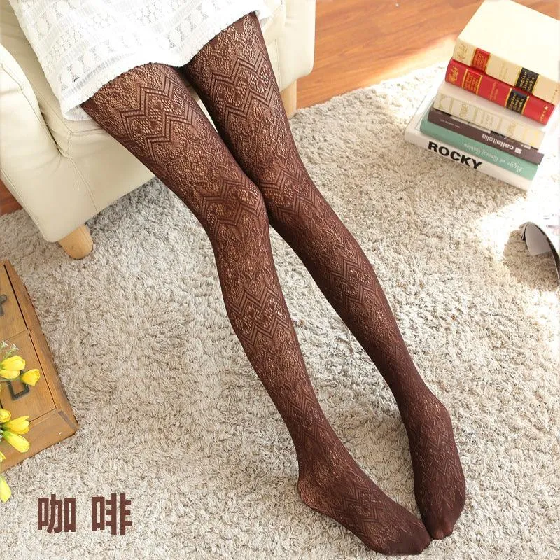 Helisopus Sexy Lace Knitted Cotton Tights