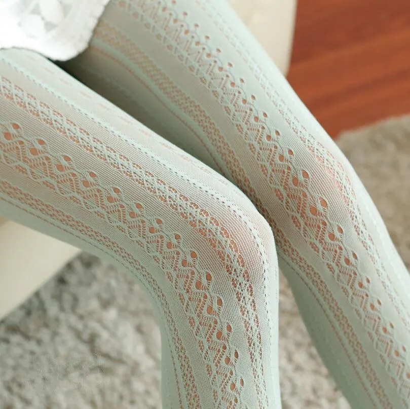 Helisopus Sexy Lace Knitted Cotton Tights