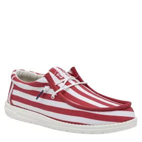 HEYDUDE  MENS WALLY AMERICANA SLIP ON SNEAKER