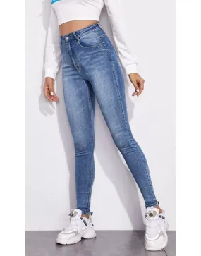 High Skinny Jeans Acid Wash