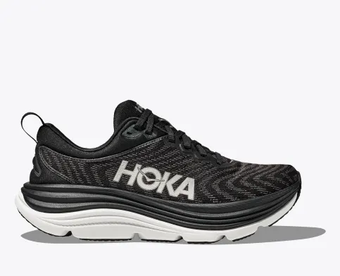 Hoka Women’s Gaviota 5 Athletic Shoes-Black/White **Wide Width**