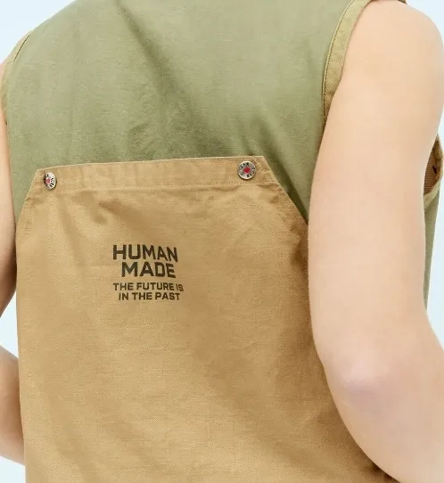 HUMAN MADE  |Heart Street Style Plain Cotton Logo Vests & Gillets