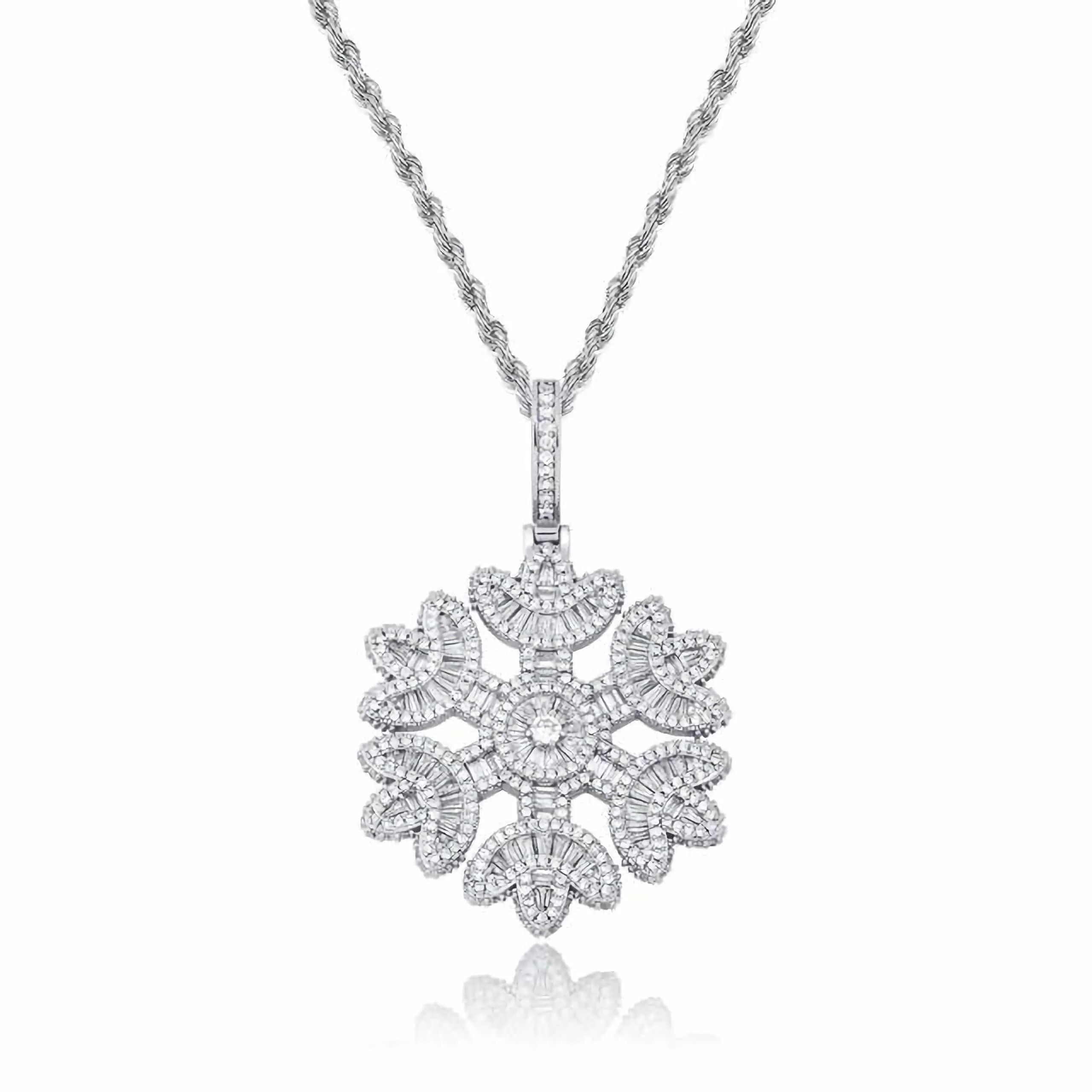 Iced Snow Pendant - White Gold