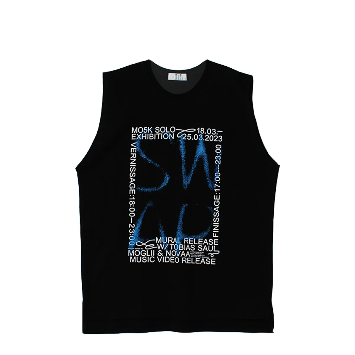 IONSEOUL  |Unisex Sleeveless Street Style U-Neck Cotton Oversized Logo