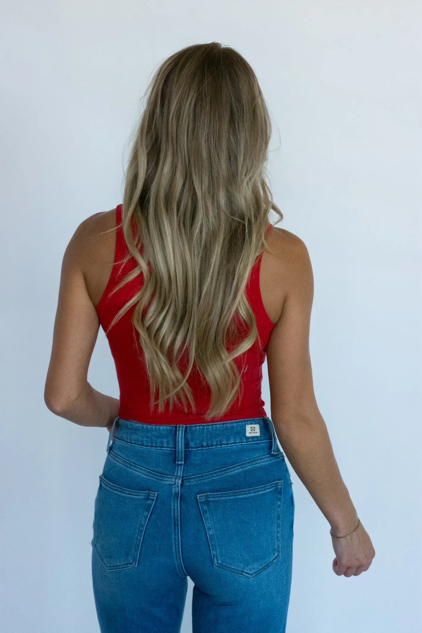 It's Me Again Red Round Neck Bodysuit