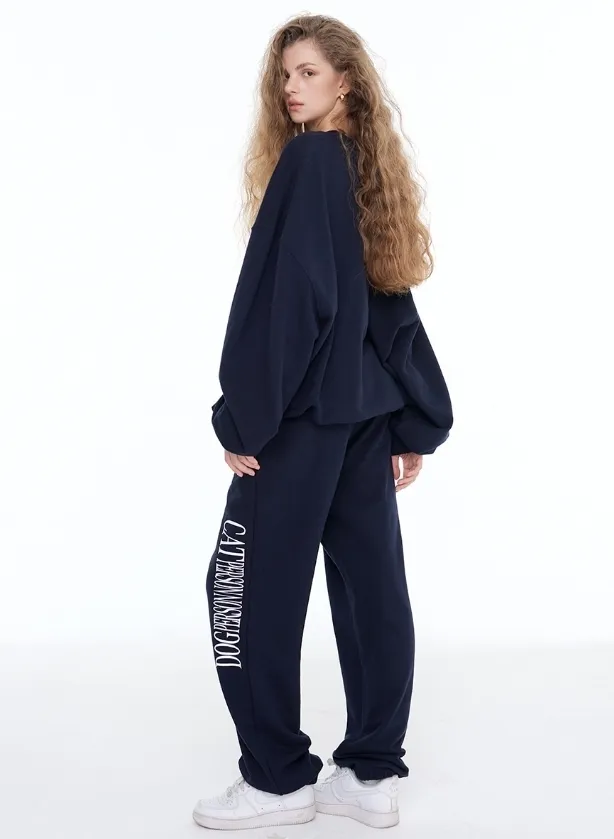 ITZAVIBE  |Unisex Street Style Long Sleeves Plain Cotton Oversized Logo