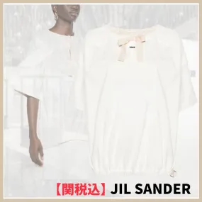 Jil Sander  |Street Style Plain Cotton Short Sleeves Logo