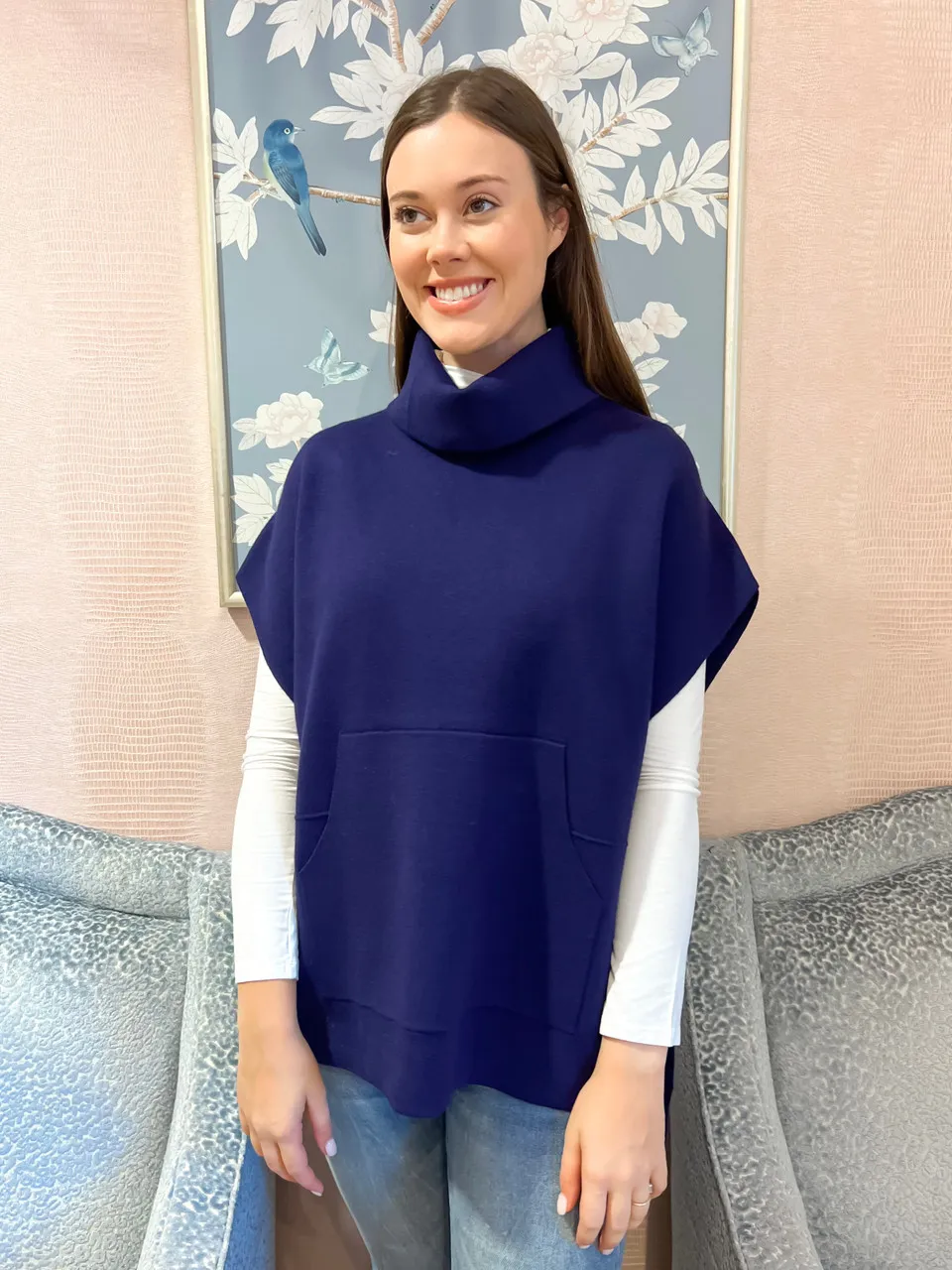 Kerisma Kanga Poncho- Navy