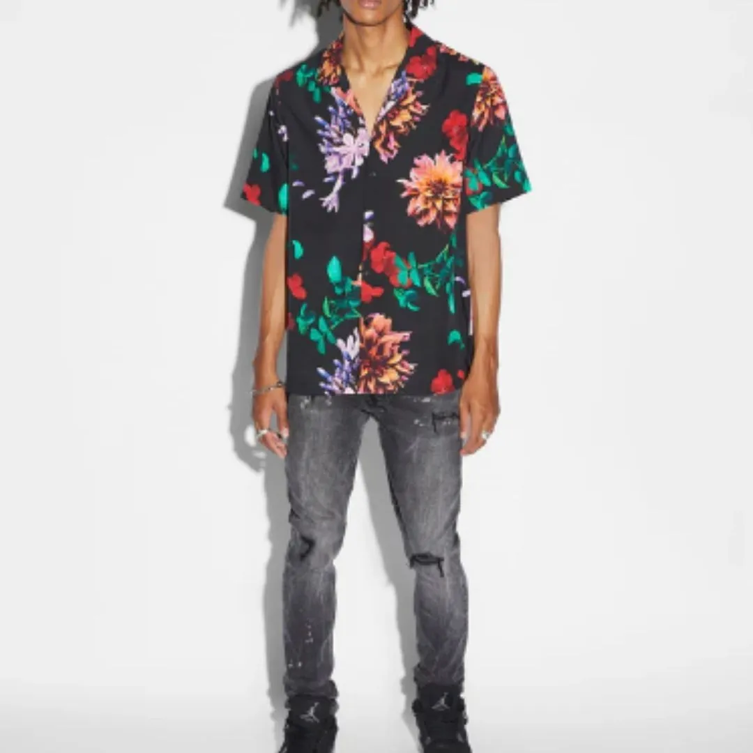 KSUBI  |Button-down Flower Patterns Street Style Short Sleeves