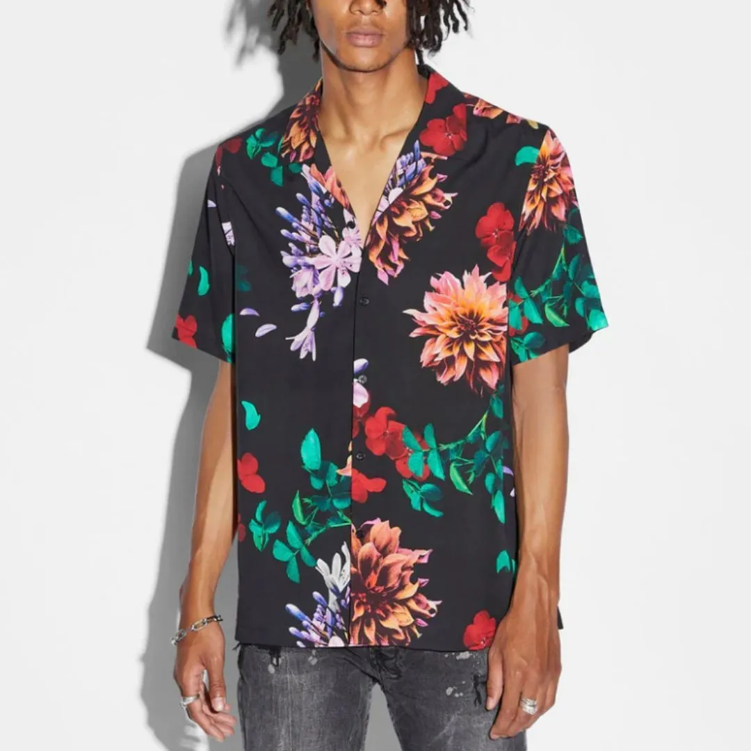 KSUBI  |Button-down Flower Patterns Street Style Short Sleeves