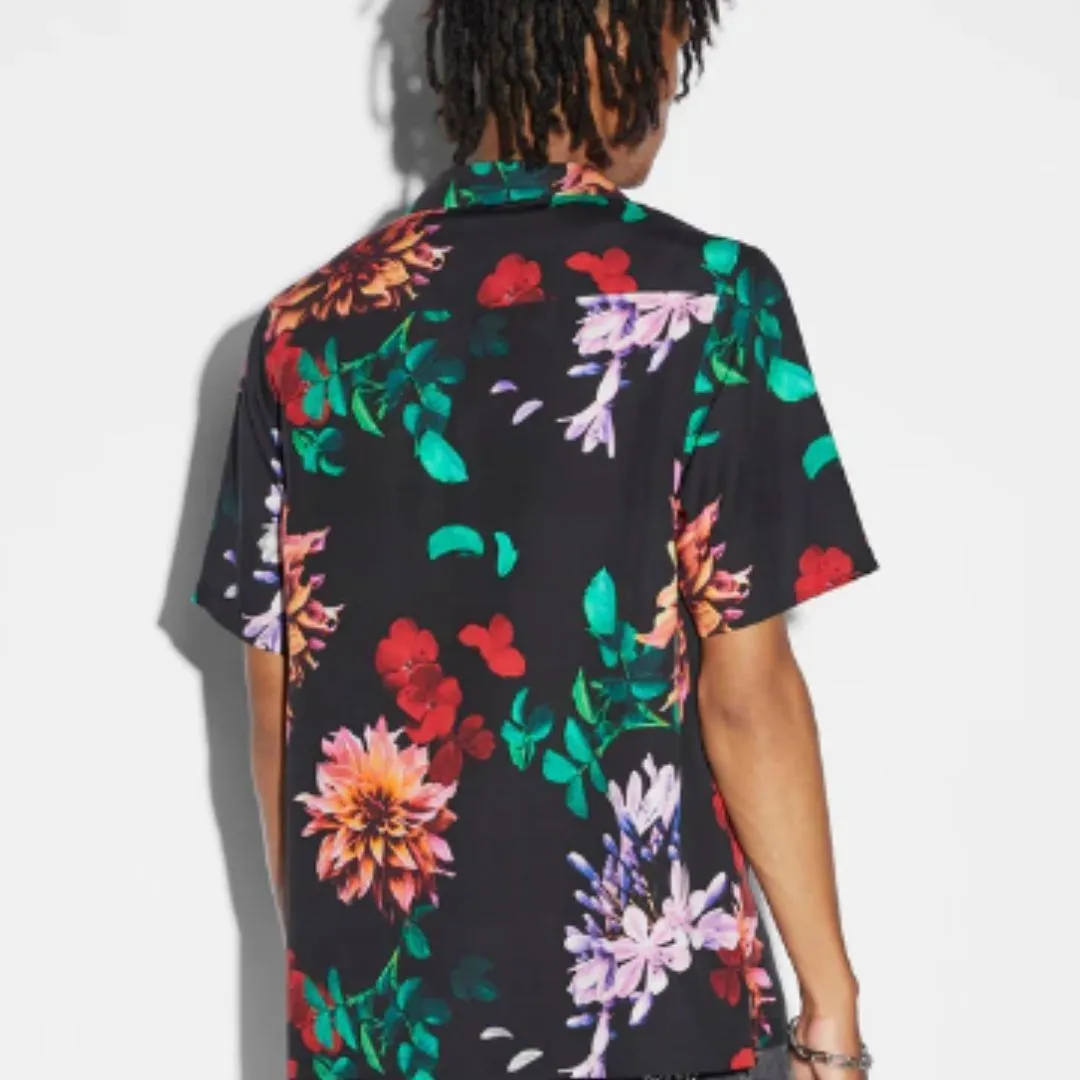 KSUBI  |Button-down Flower Patterns Street Style Short Sleeves