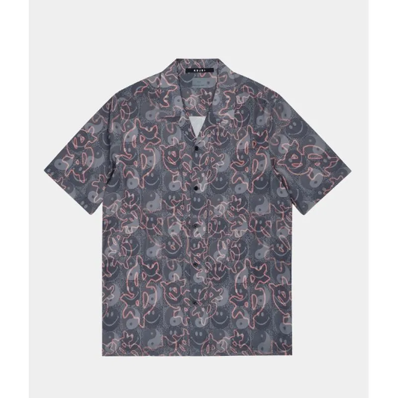 KSUBI  |Button-down Street Style Short Sleeves Logo Shirts