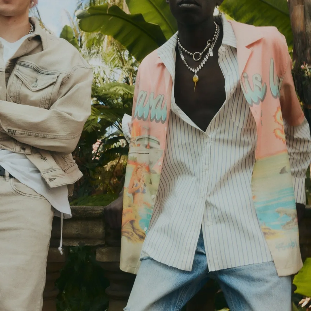 KSUBI  |Button-down Tropical Patterns Unisex Street Style