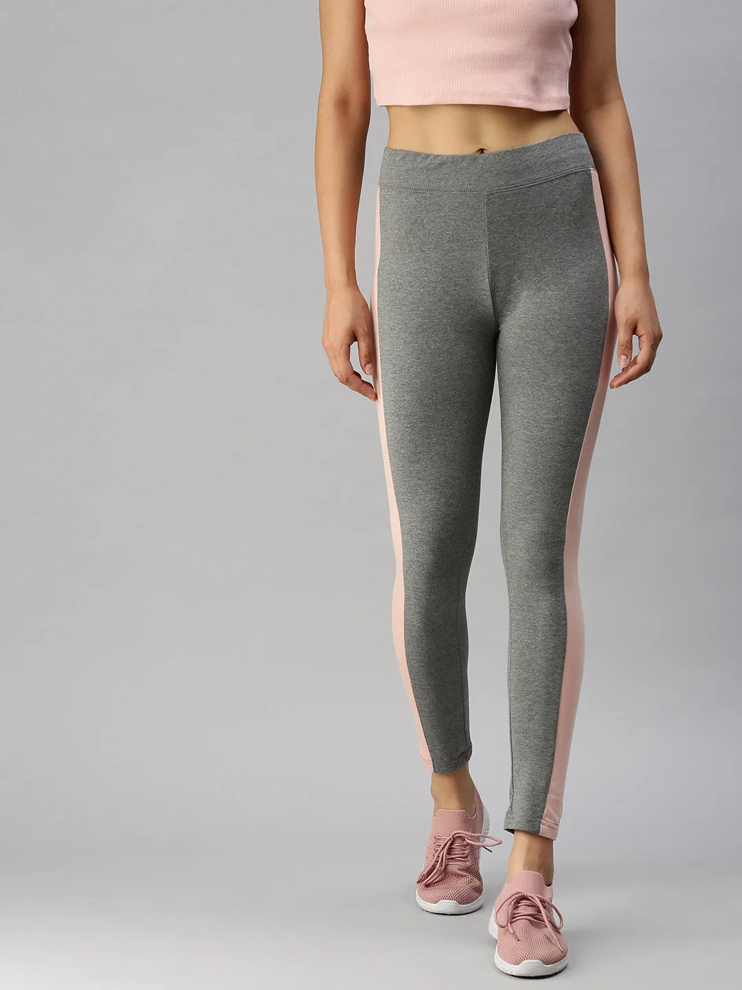 Ladies Active Wear Leggings Anthra Melange