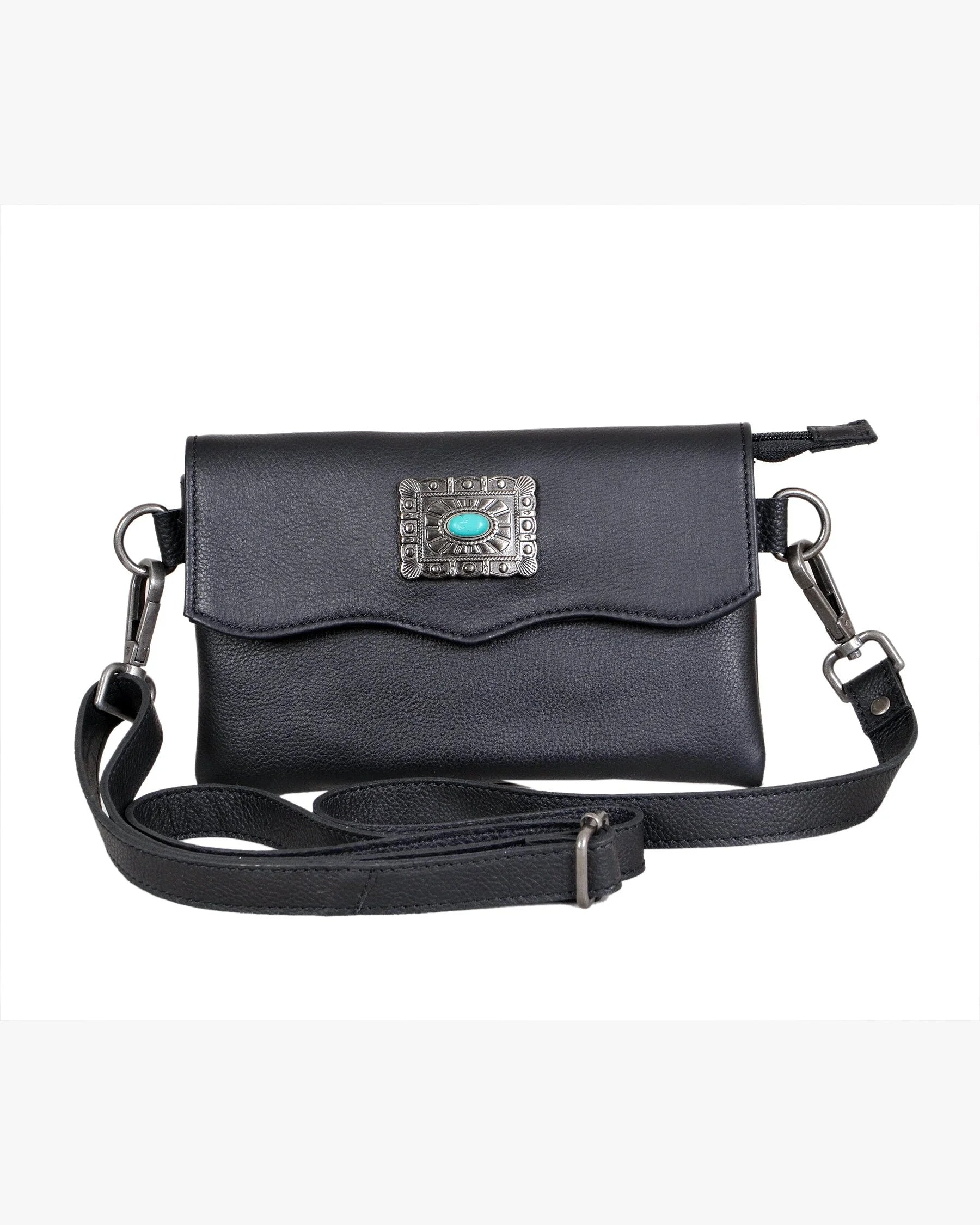 Leather Crossbody With Concho