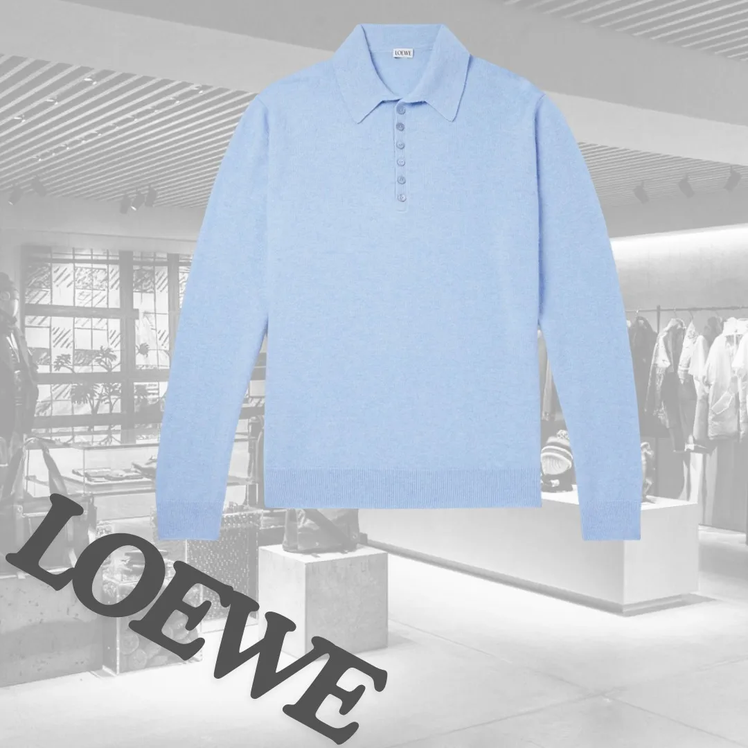 LOEWE  |Button-down Cashmere Street Style Long Sleeves Plain Luxury