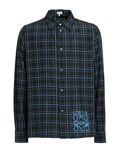 LOEWE  |Button-down Gingham Tartan Other Plaid Patterns Long Sleeves