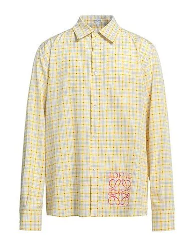 LOEWE  |Button-down Gingham Tartan Other Plaid Patterns Long Sleeves