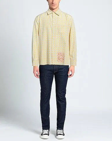 LOEWE  |Button-down Gingham Tartan Other Plaid Patterns Long Sleeves