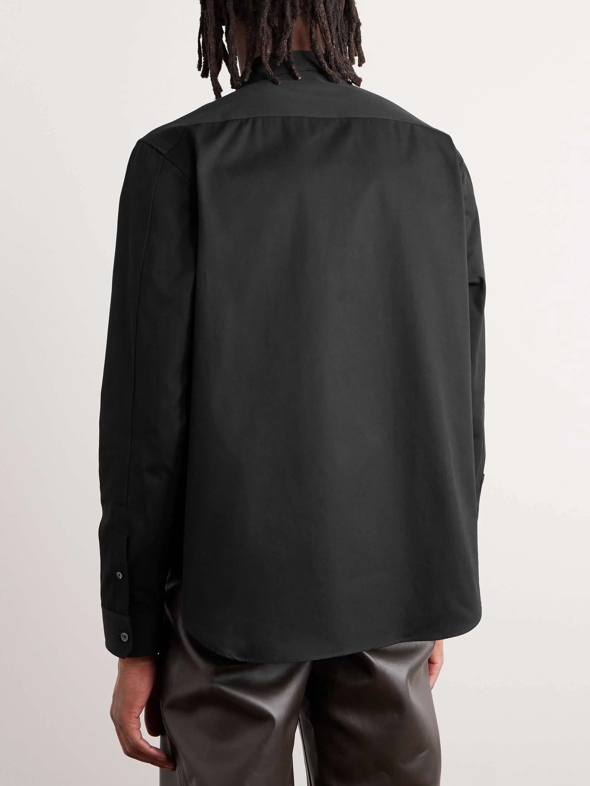 LOEWE  |Button-down Street Style Long Sleeves Plain Cotton Logo