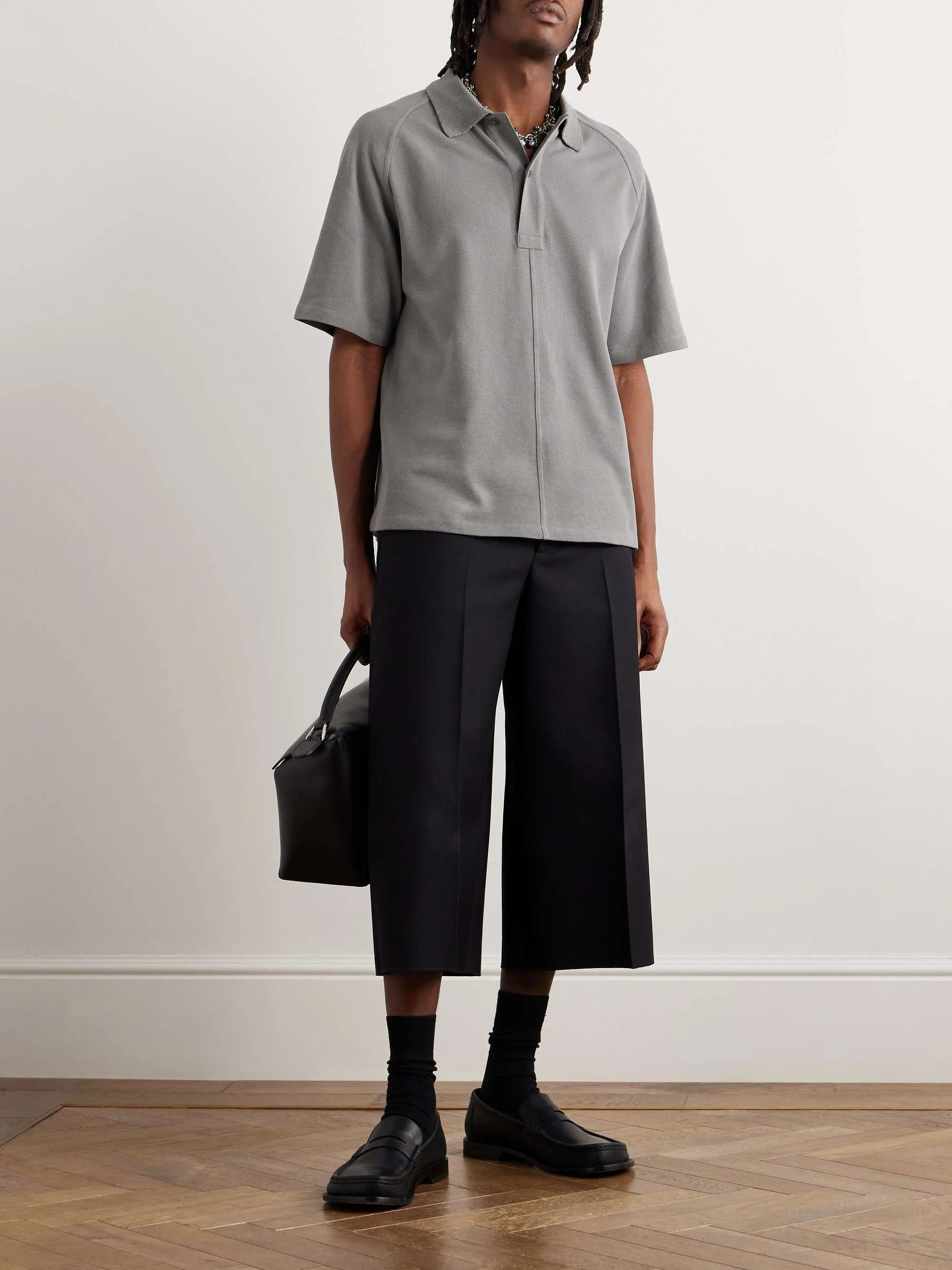 LOEWE  |Button-down Street Style Long Sleeves Plain Cotton Luxury