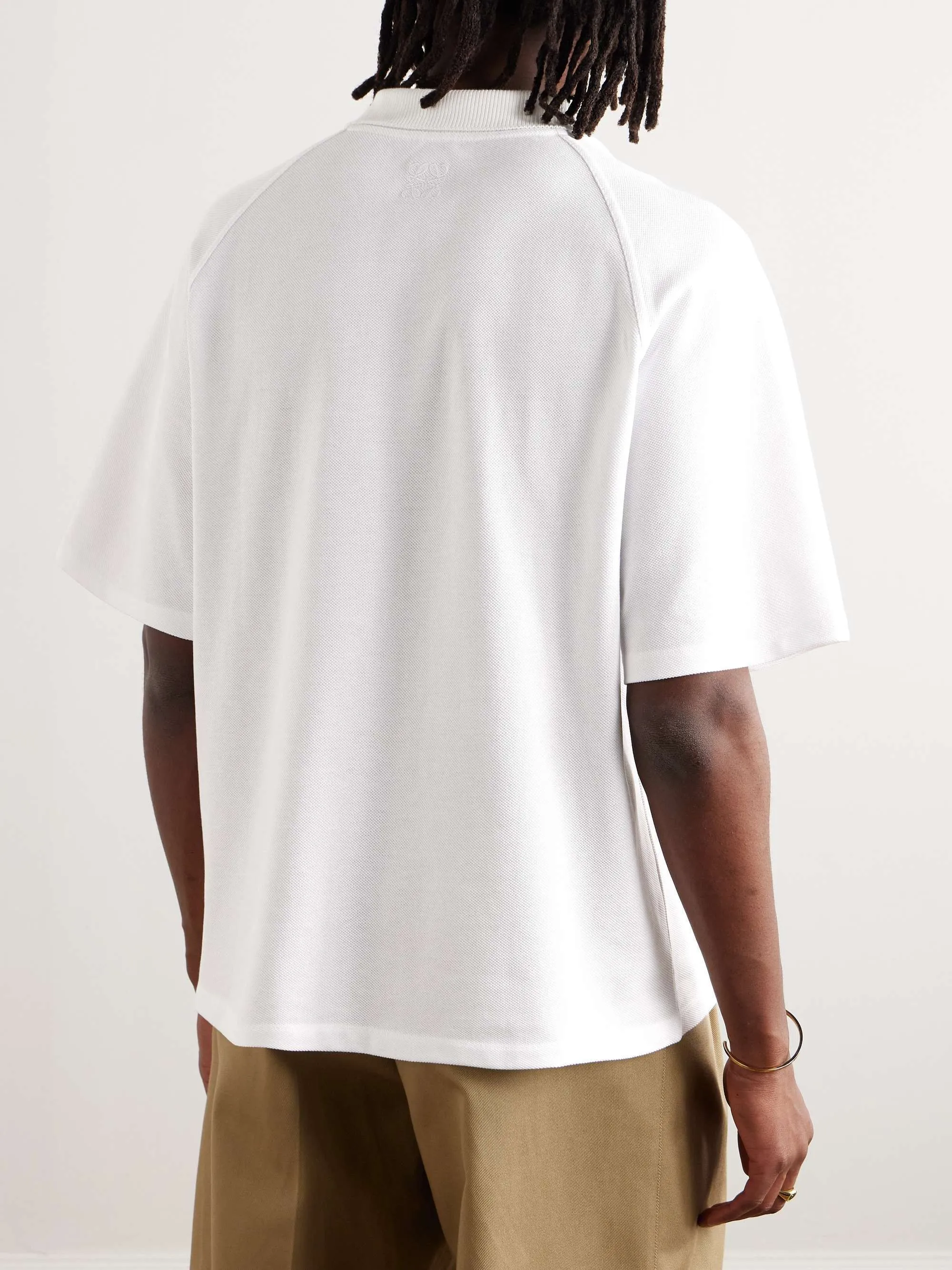 LOEWE  |Button-down Street Style Plain Cotton Short Sleeves Luxury