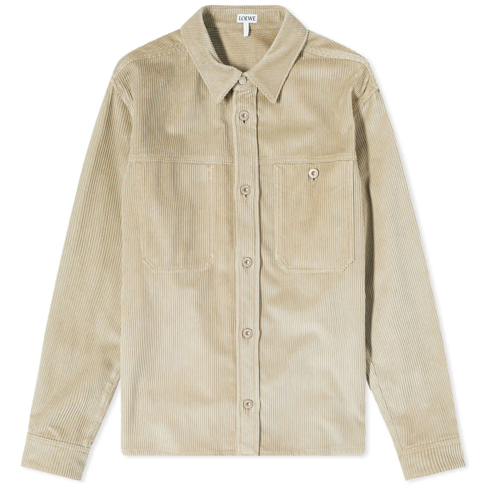 LOEWE  |Button-down Unisex Corduroy Long Sleeves Plain Cotton Logo