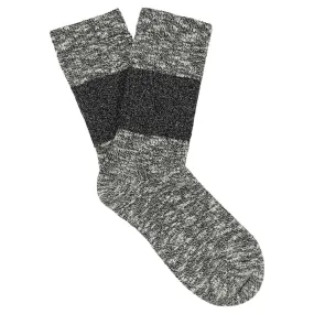 Lurex Melange Band Socks - Black